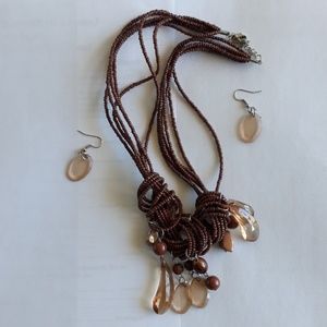 2 piece necklace and earrings